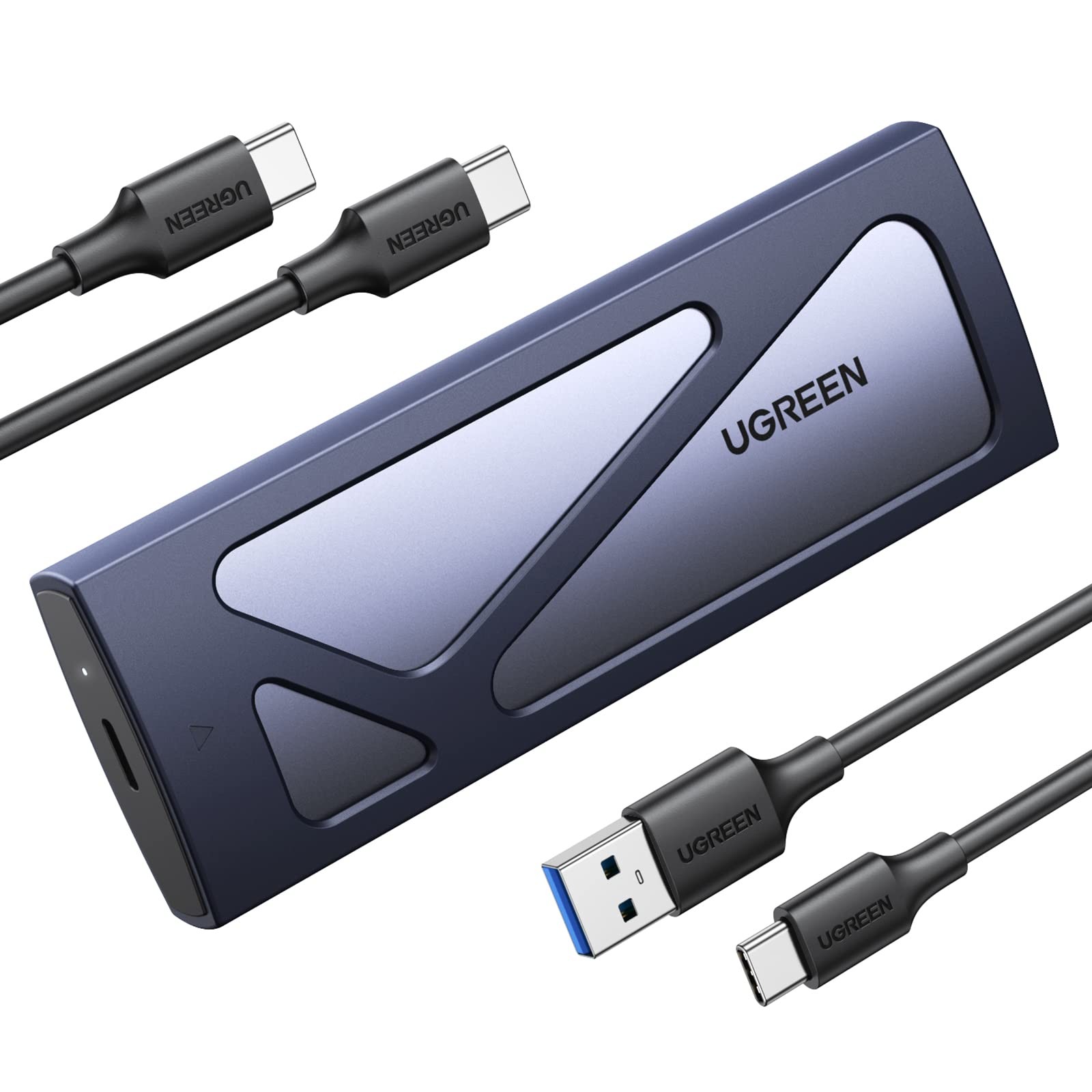 UGREEN SSD Enclosure Tool-Free USB C External 10Gbps M.2 NVMe to Grey