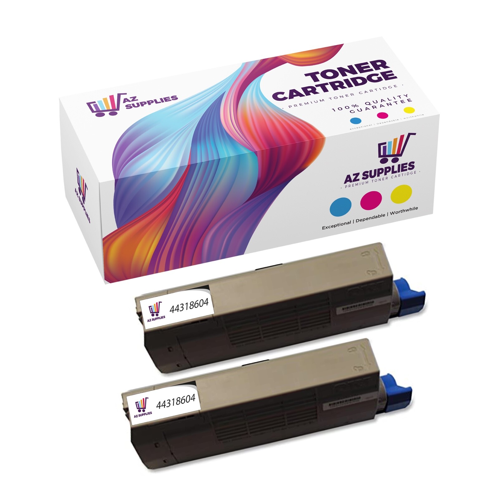 OKI Data Compatible Toner Cartridge for 44318604 C711DN C711DTN C711N Black 2 PK