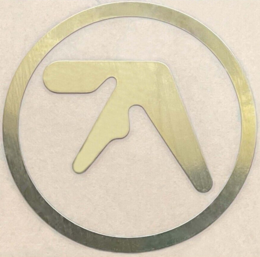 1 pcs Sticker for Aphex Twin Skylake Golden Color Mirror Logo Decal Badge 2"x 2"