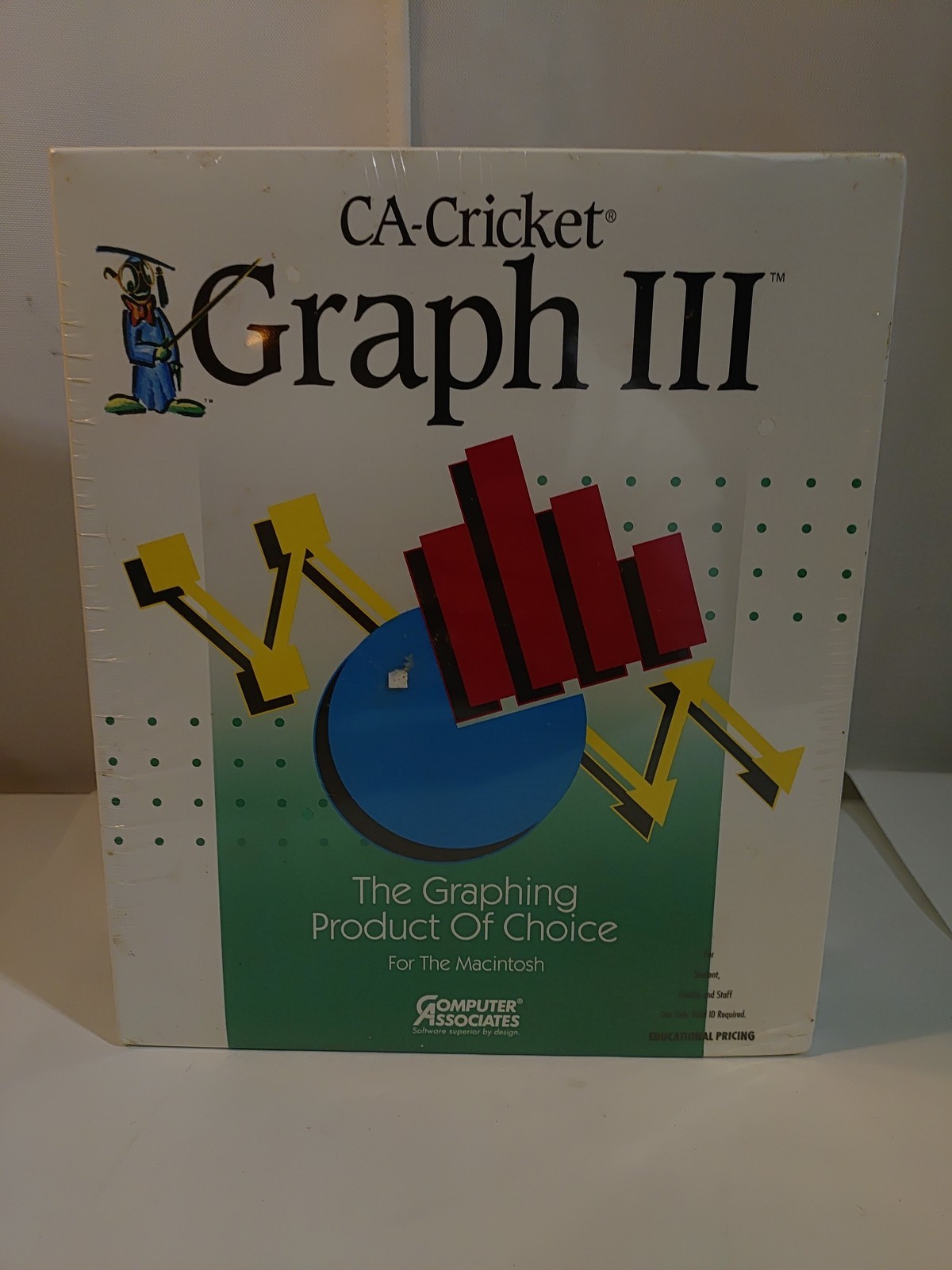 NEW SEALED CA-CRICKET GRAPH III MACINTOSH 3.5" SOFTWARE 1.53 1993 Vintage