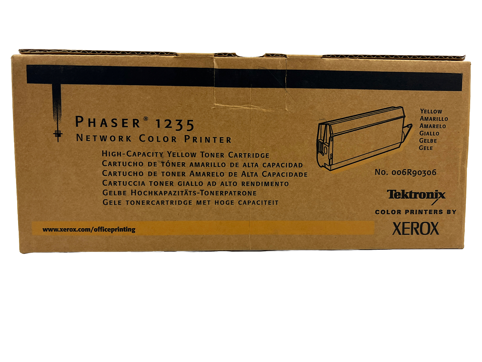 High Capacity Yellow Toner Cartridge Tektronix Xerox Phaser 1235, No. 006R90306
