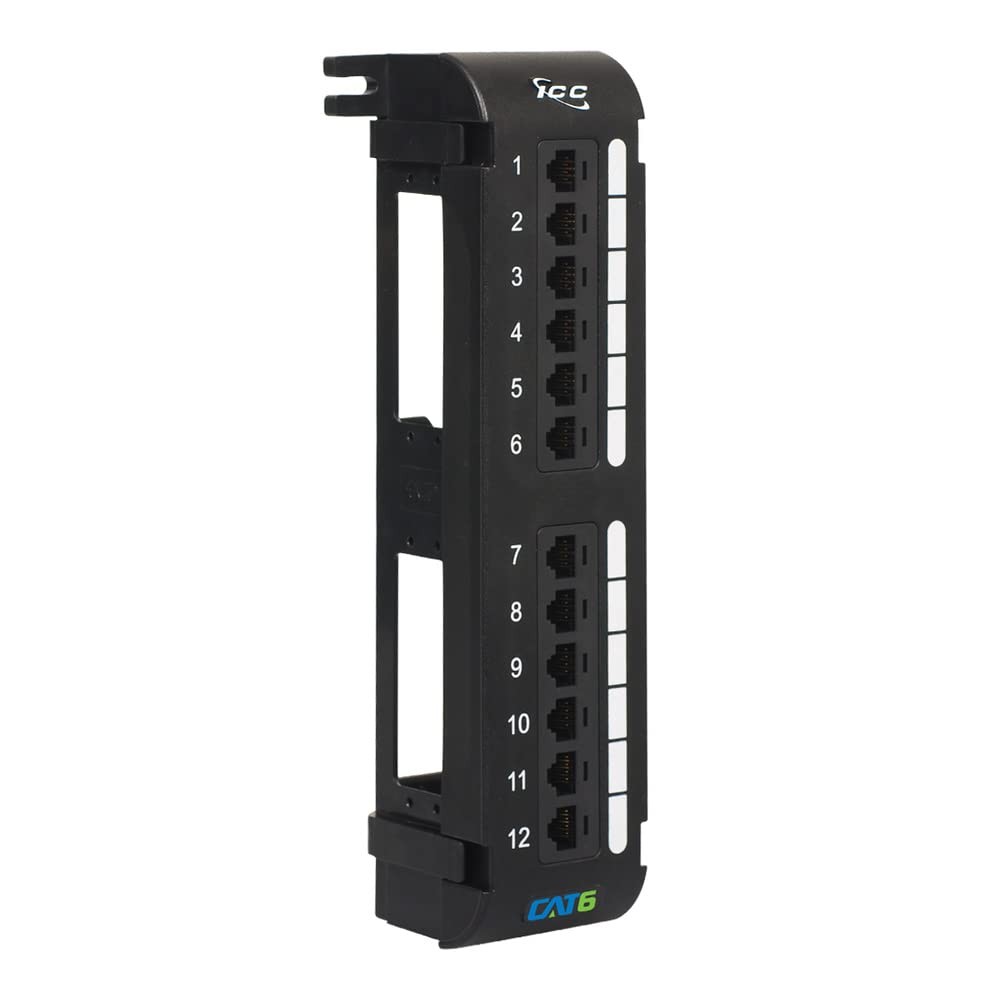 CAT6 Patch Panel, UL Listed & PoE++ Rated Gigabit Applications, Wall Mount 12...