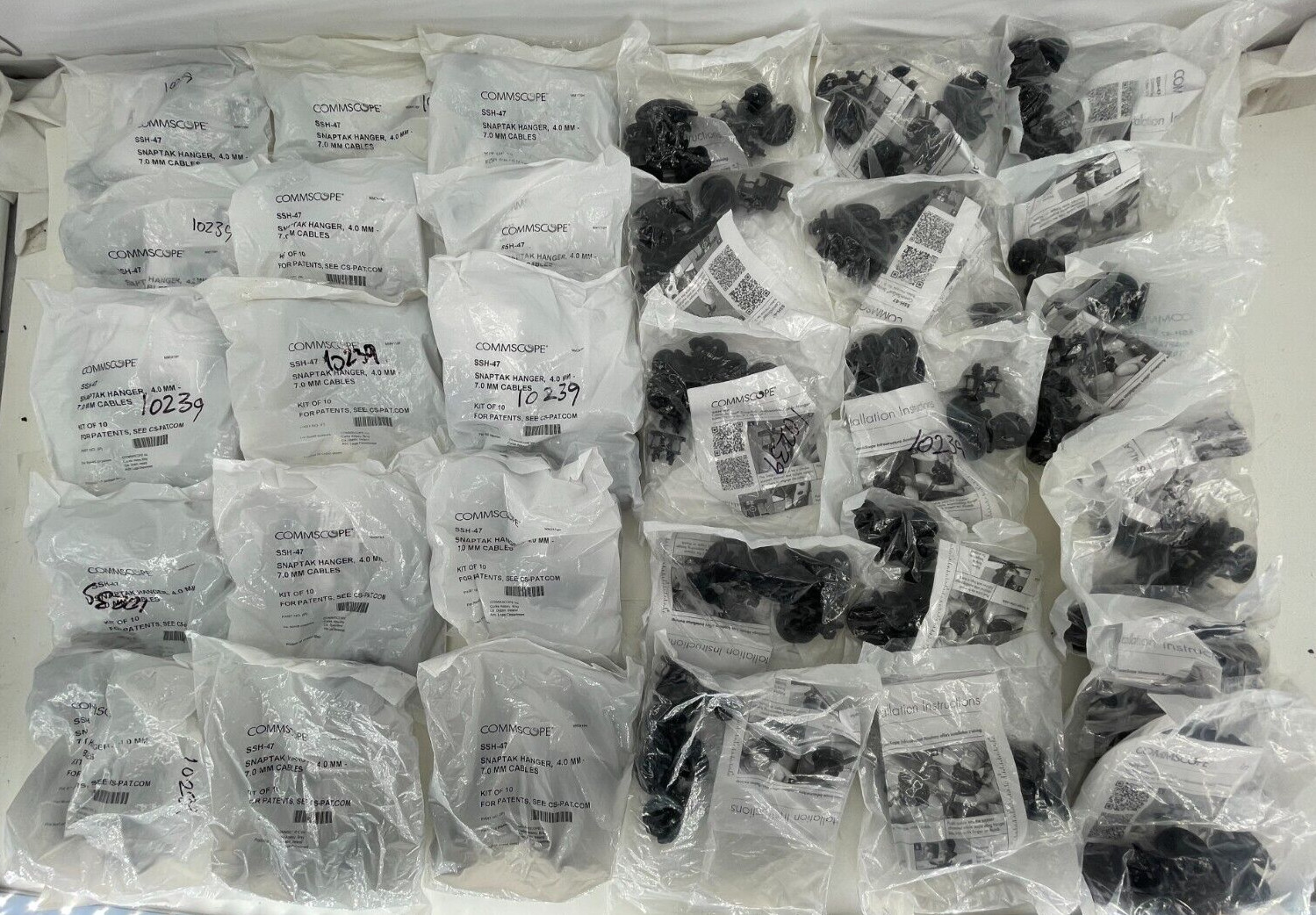 LOT of 31  Commscope Kit of 10 SSH-47 Snaptak Adjustable Hanger