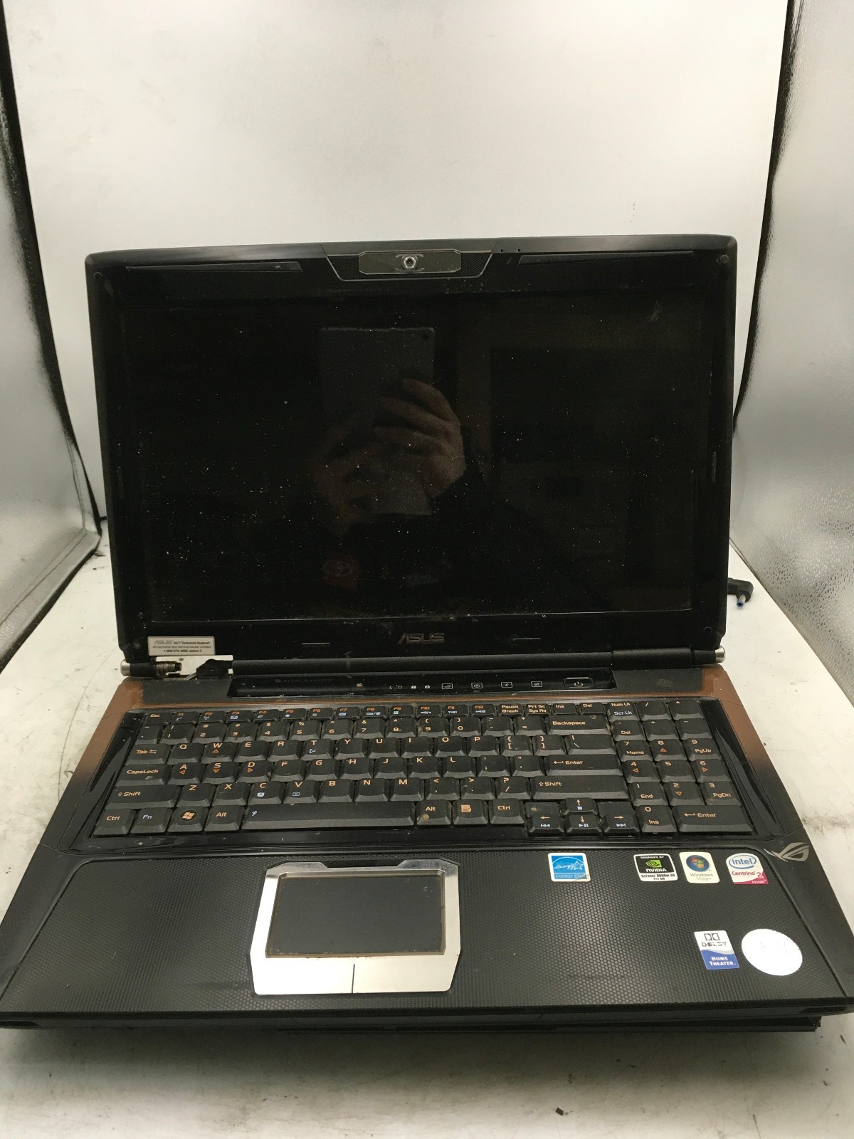 ASUS ROG G50V - FOR PARTS/MISSING PARTS - INTEL CORE 2 DUO - NO RAM - READ - BB
