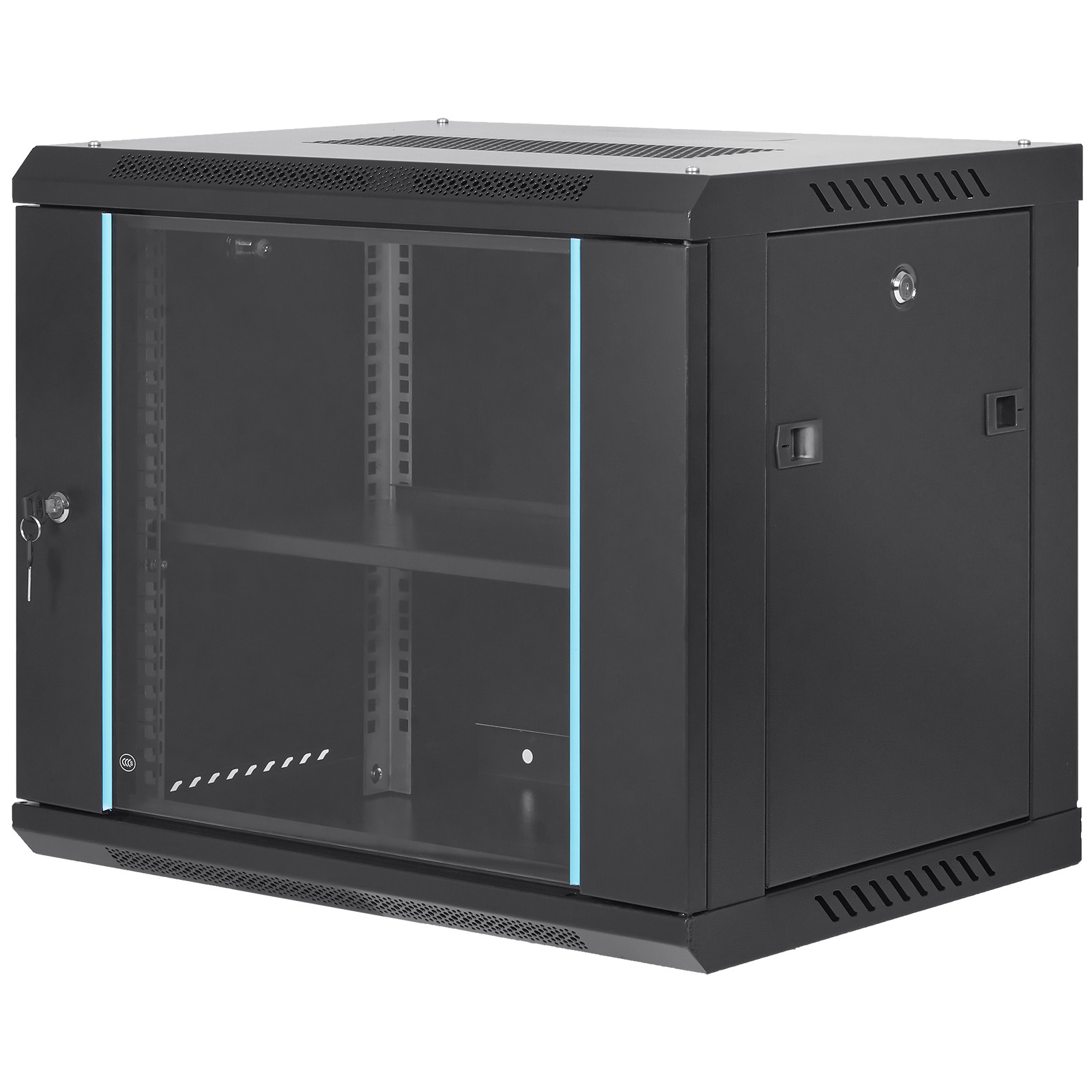 Uimoso 9U Wall Mount Network Rack Cabinet Enclosure with Lockable ,15.5''Depth