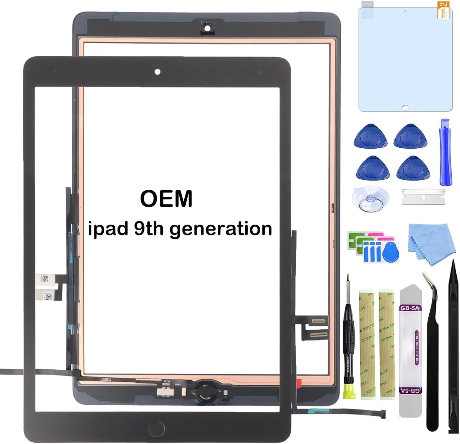 for iPad 9 (9th Generation) Screen Replacement, OEM Digitizer Touch Glass
