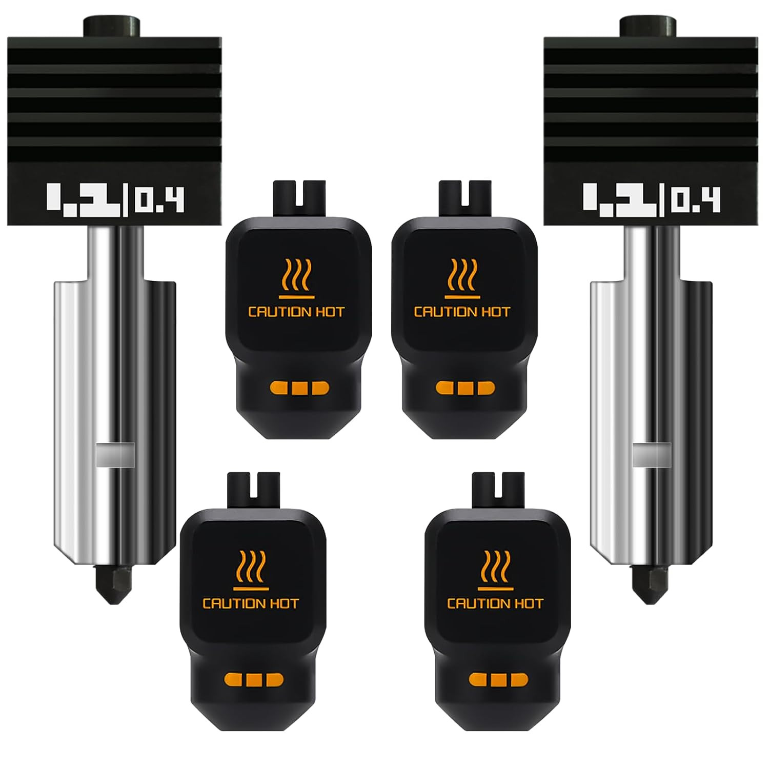 2PK 0.4Mm Universal Standard Nozzle for Bambu Lab P2S/X2D/H2D/H2C/H2S/A1 Hotend
