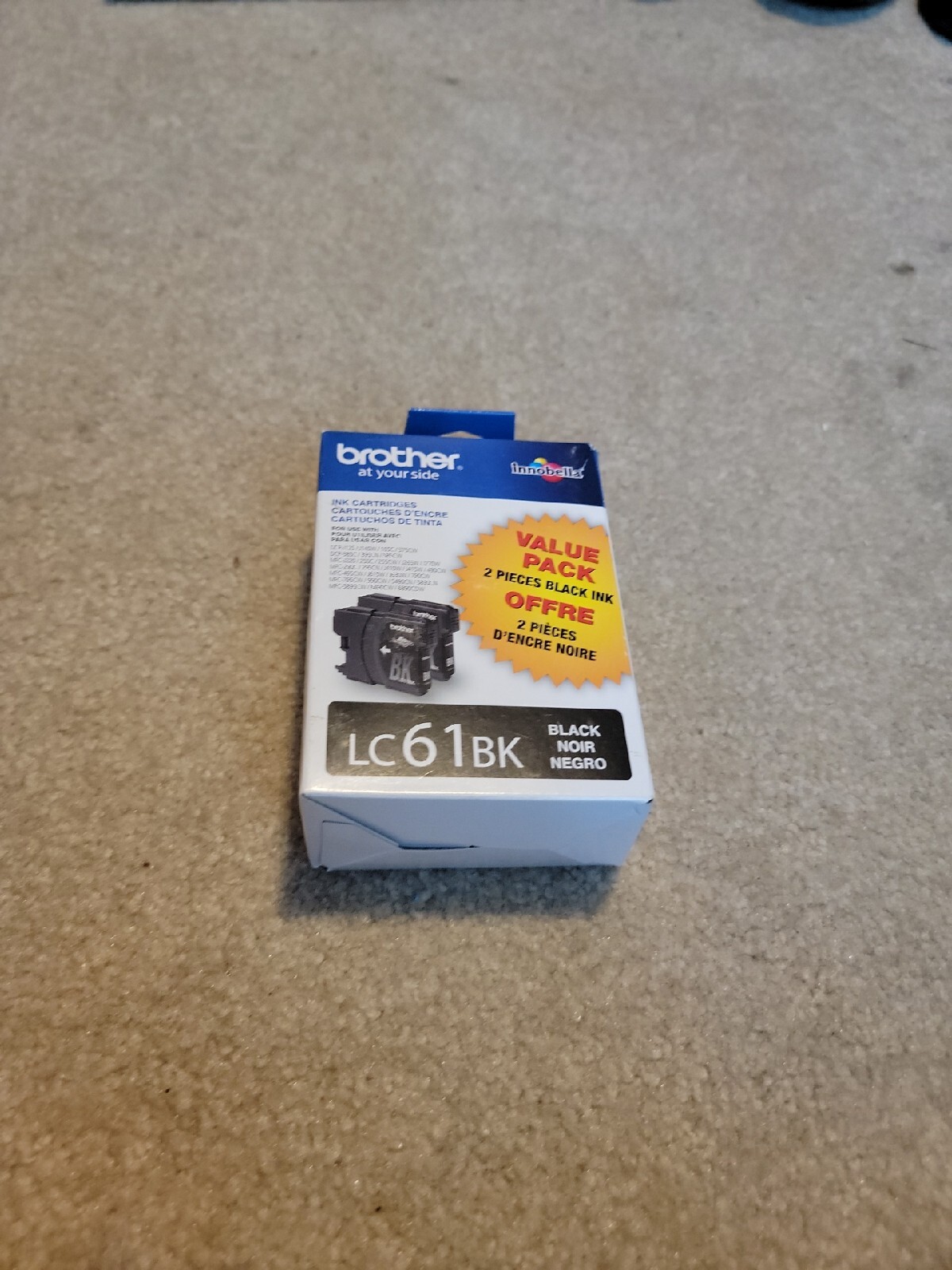 Brother LC61BK Genuine Ink Cartridges Black 2 Pack 12/2014
