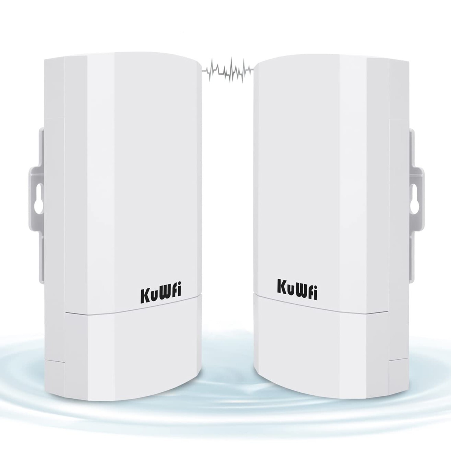KuWFi 2-Pack 300Mbps Wireless Bridge, Outdoor CPE WiFi Kit Point to Point Wir...