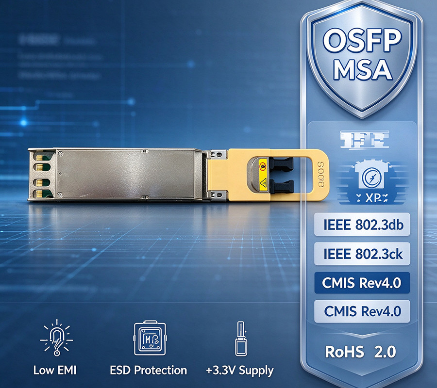 800G‑2*VR4 OSFP Optical Module 850nm OM4 MMF MPO‑12 100m Hot‑Swap DDM