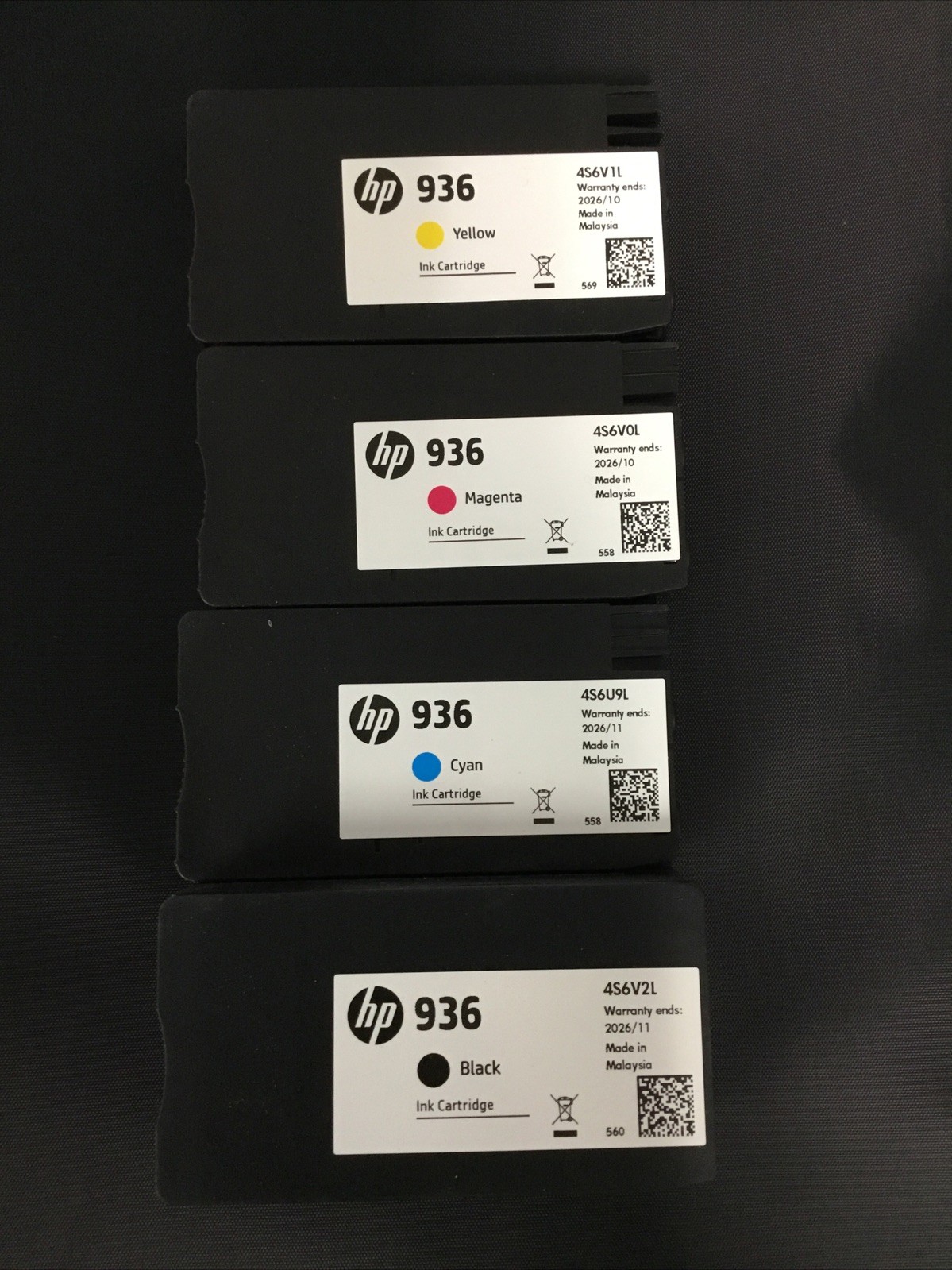 HP 936 Standard Capacity Ink Cartridges 4 Pack B/C/M/Y (6C3Z5LN) EXPIRES 10-2027