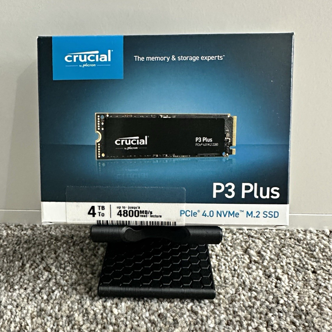Crucial P3 Plus 4TB NVMe PCIe 4.0 M.2 Internal SSD Black 4800MB/s