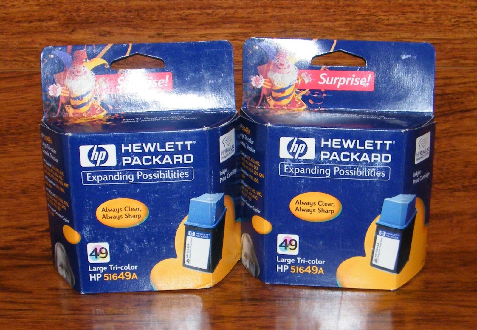 2 HP (51649A) Inkjet Print Cartridge 49 Tri-Color Ink Sealed In Box **EXPIRED**