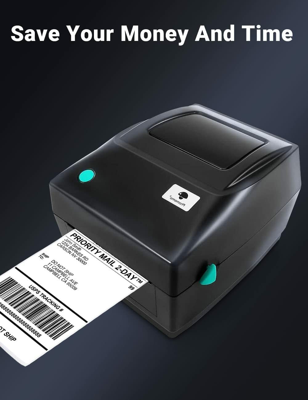 Odaro PM-201 Thermal Shipping Label Printer, 150mm/s 4x6 USB Label Maker Machine
