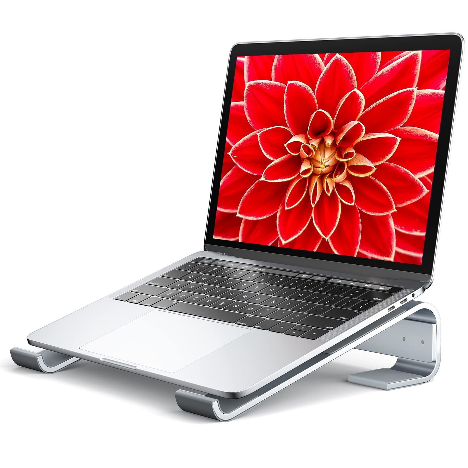 Soqool Laptop Stand for Desk,Aluminum Computer 10-16.2 inches, Silver