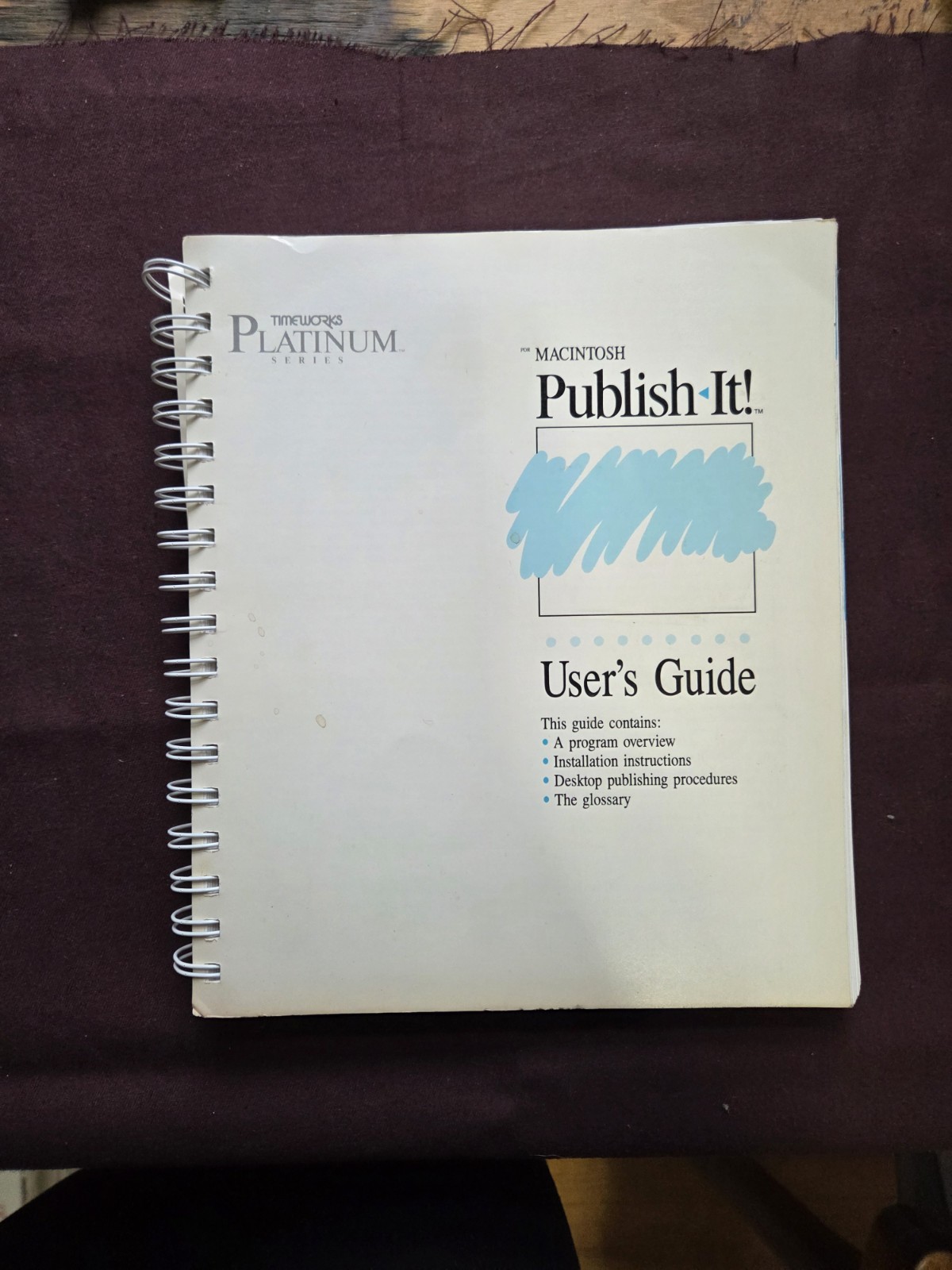 Macintosh Publish-It Timeworks Platinum User Guide 1989