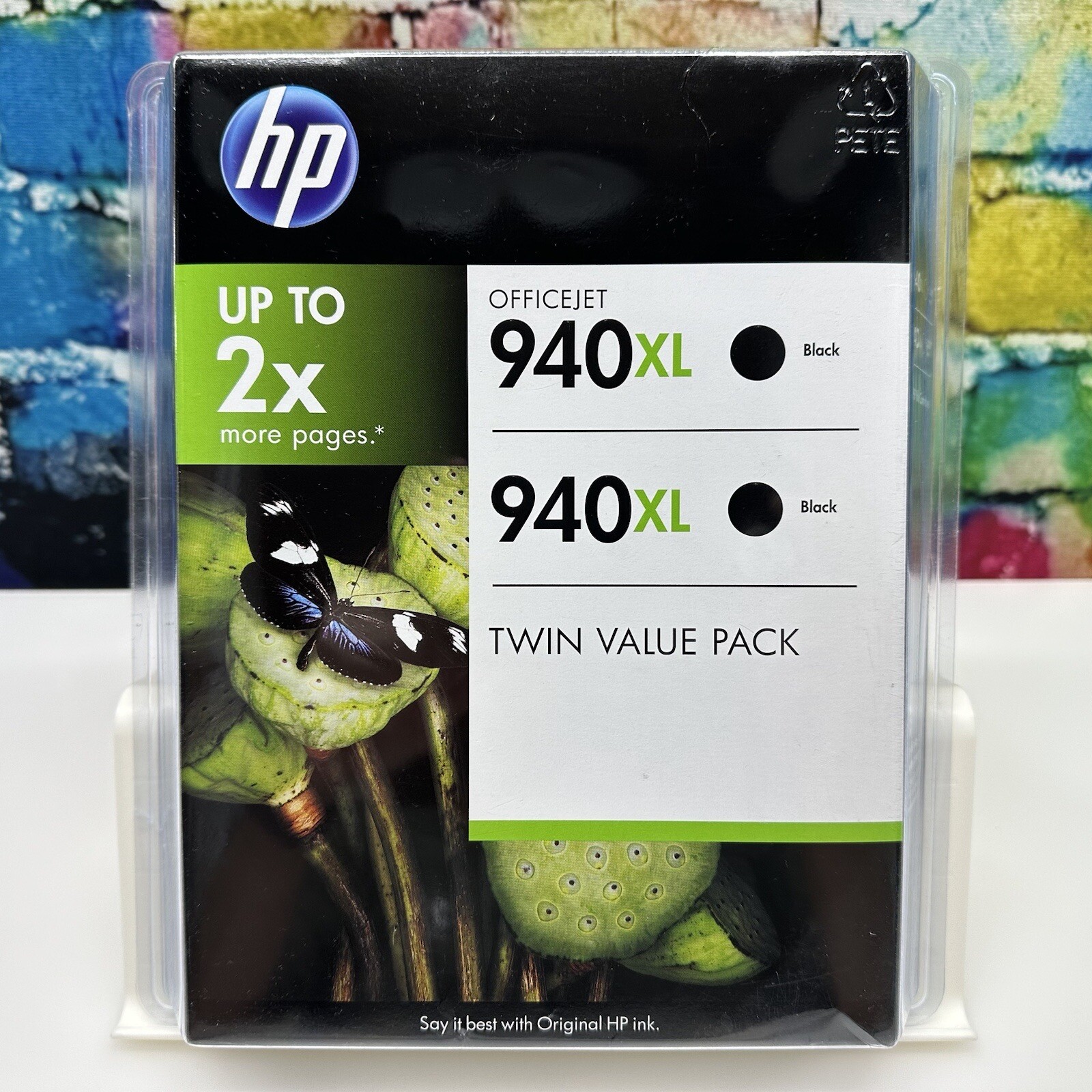 HP 940 XL Black Ink Cartridges Twin Pack Genuine Original Officejet Print Sealed
