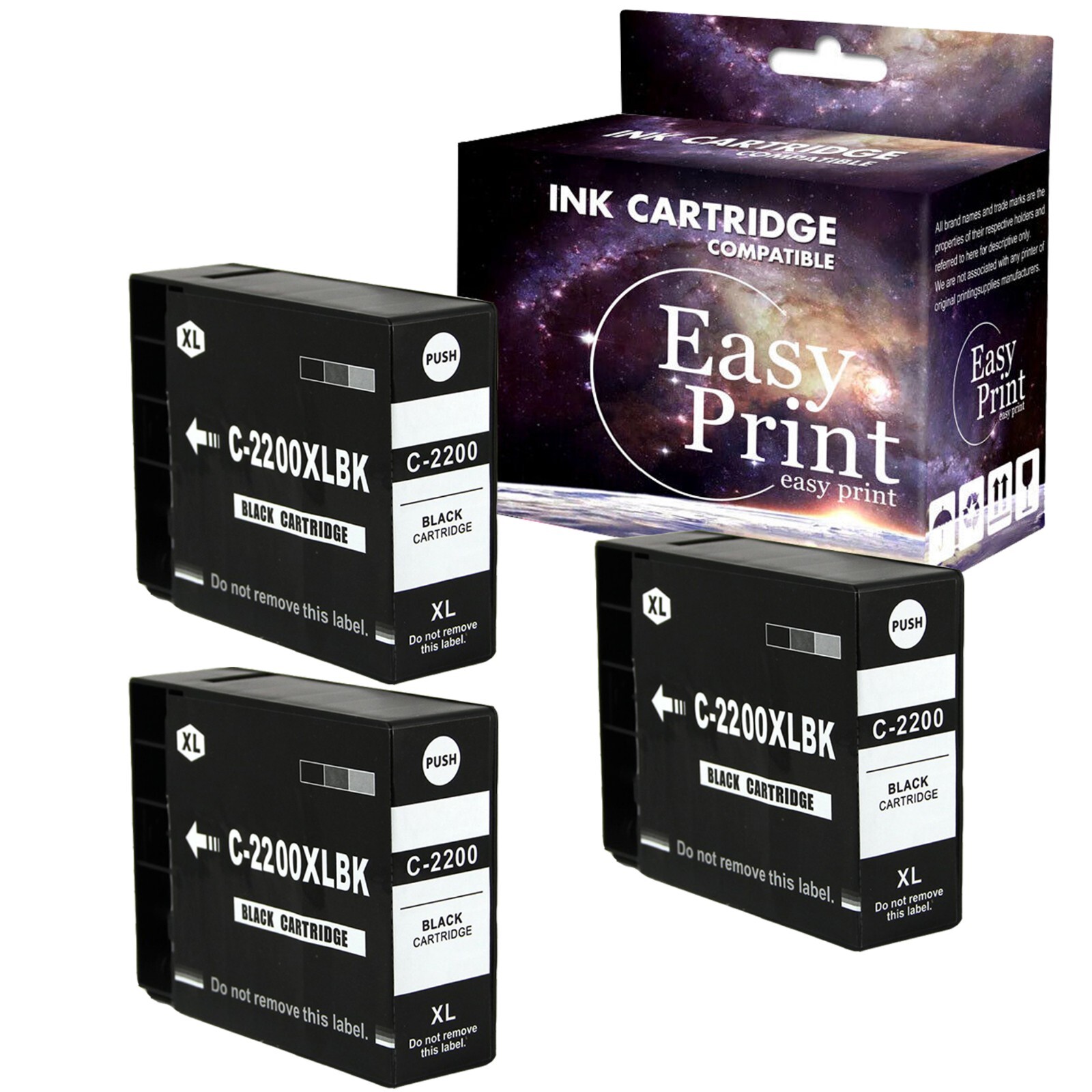 3P PGI-2200 XL Ink Cartridge Black for Canon Maxify MB5420 iB4020 iB4120 Printer