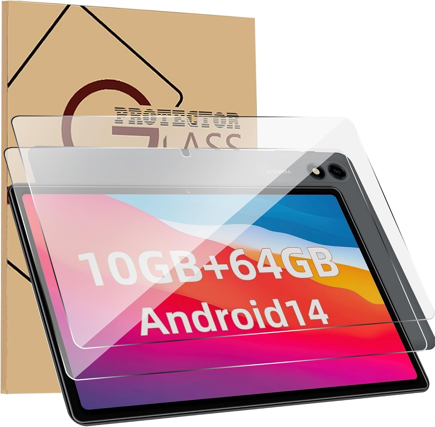 2 Pack Screen Protector for COLORROOM C3/C3PRO Tablet 10.1 inch, Tempered Glass