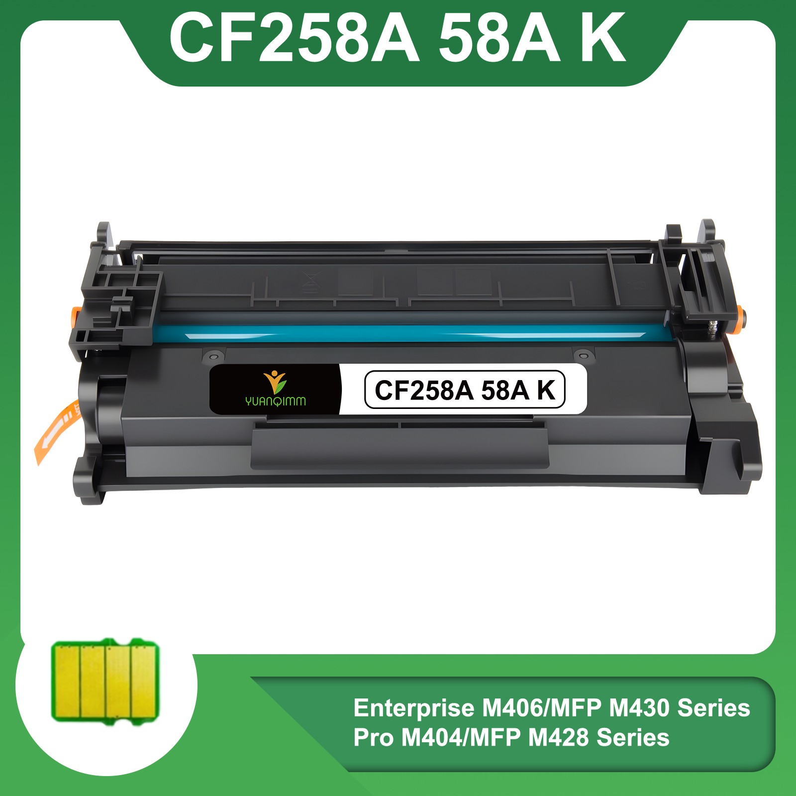 1 or 2PK BK CF258A 58A Toner Cartridge Compatible for HP LaserJet Pro M404dn lot