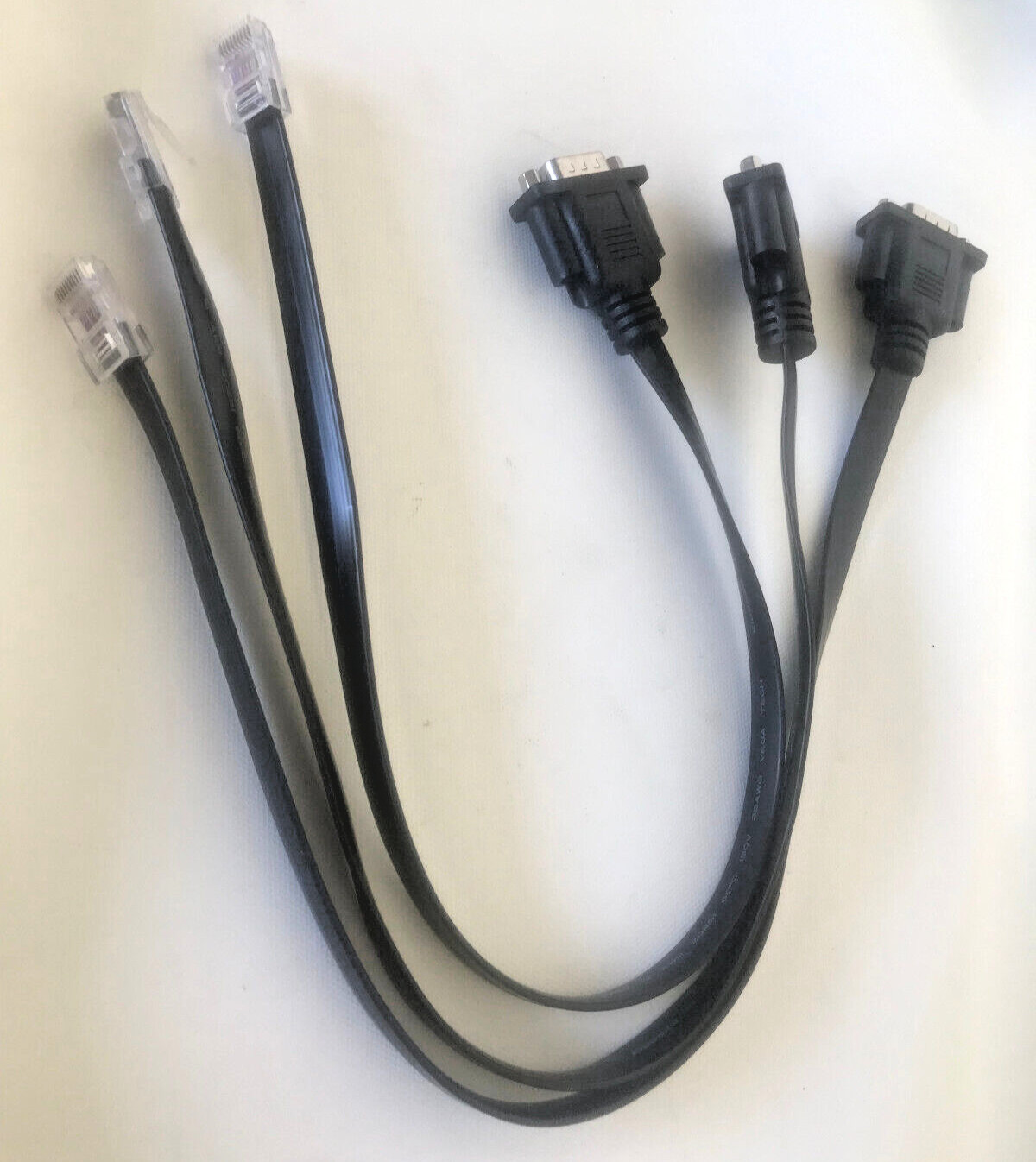 Pack of 3 NEW VEGA TECH POS CABLE DB9 RS232 male to RJ45 E189529 AWM 20251 60 ºC