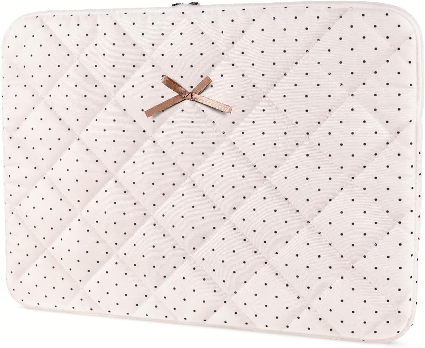 Cute Bow Laptop Sleeve 13 Inch for 13" MacBook, Puffy Quilted Laptop Case Cover