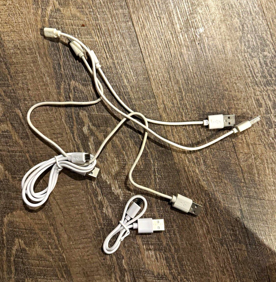 5-Piece Micro USB Charging Cable Bundle – Various Lengths