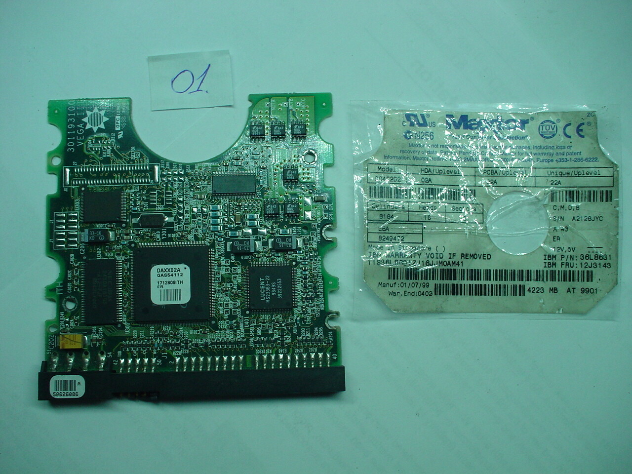 Maxtor N256 90422D2 4223 MB GAS54112 IDE PCB 36L8631 12J3143 DONOR BOARD TEST
