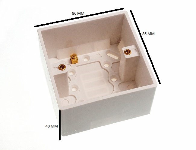 Moulded Pattress Surface Mount Back Box Single 1 Gang 47mm Pack Of 10
