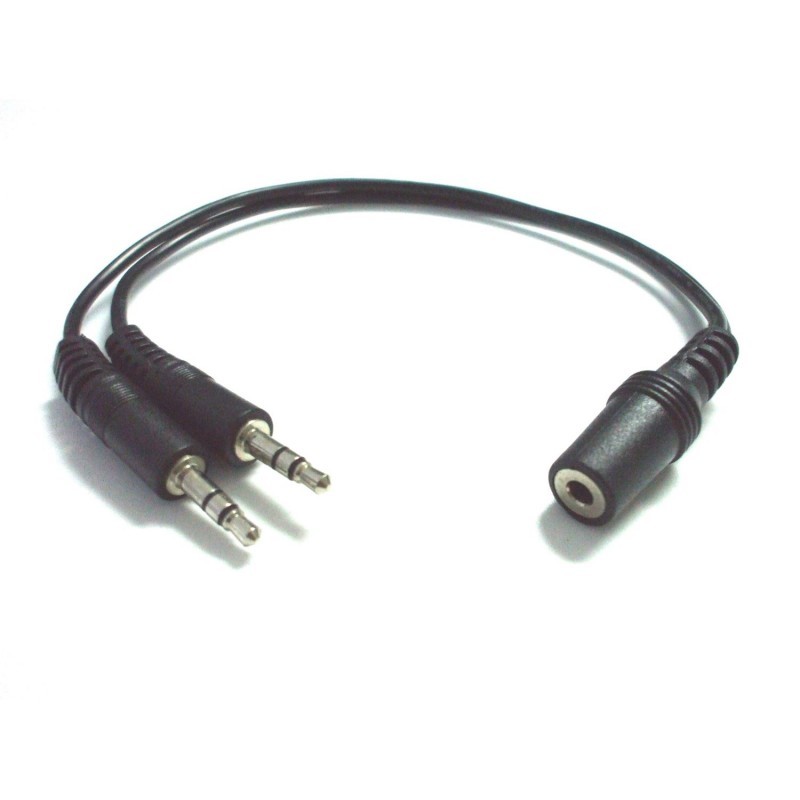 Plantronics Spare Cable 3.5mm 4-pole Female Jack to Two 3.5mm 3-Pole Male Plugs