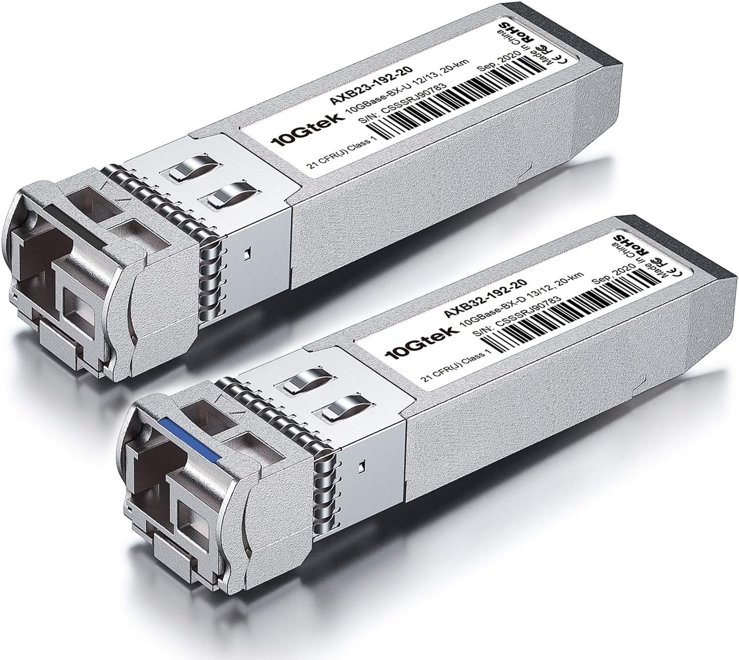 a Pair of 10G SFP+ Bidi Transceiver, LC Single-Mode Single Fiber Module, 10GB...