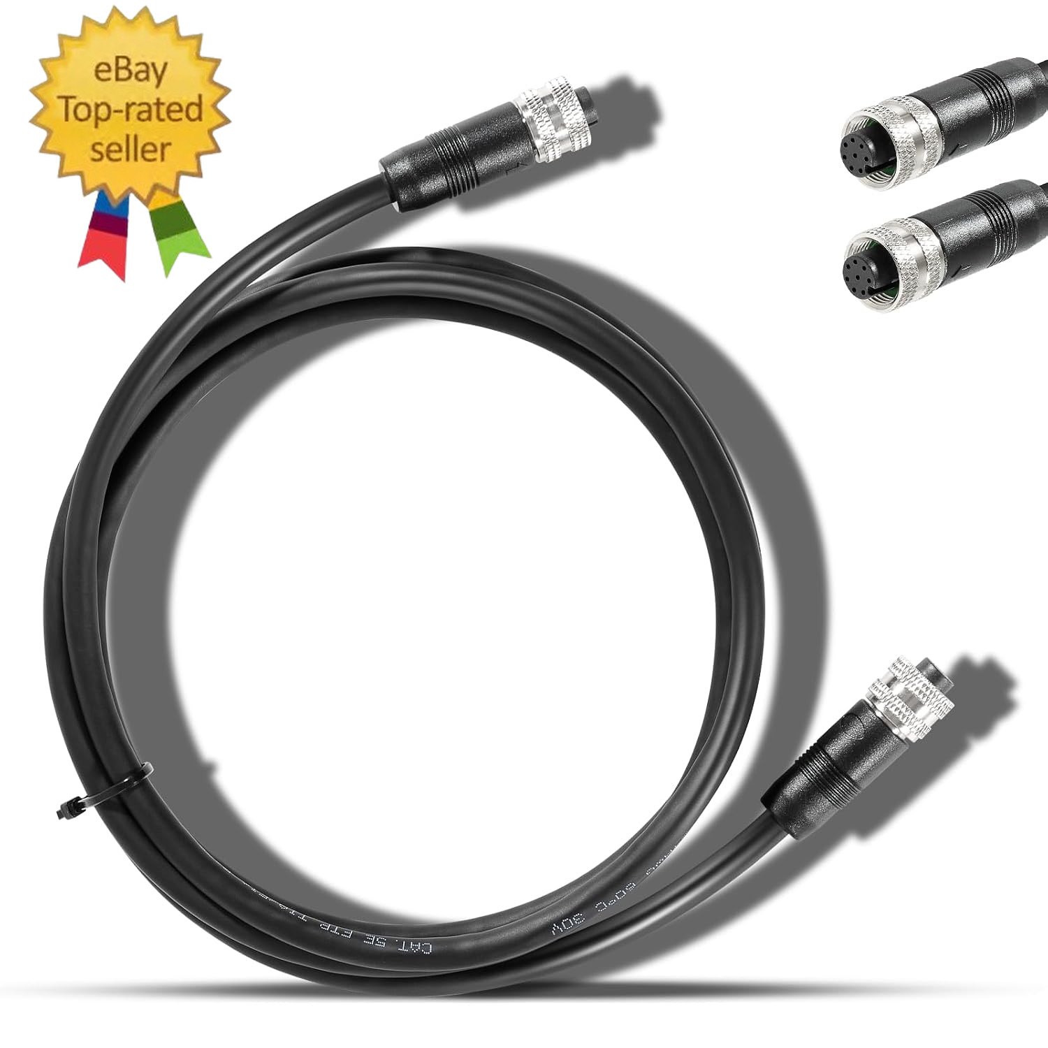 720073-6 5 Foot Ethernet Cable as EC 5E Replace for Humminbird, Black Fit for He