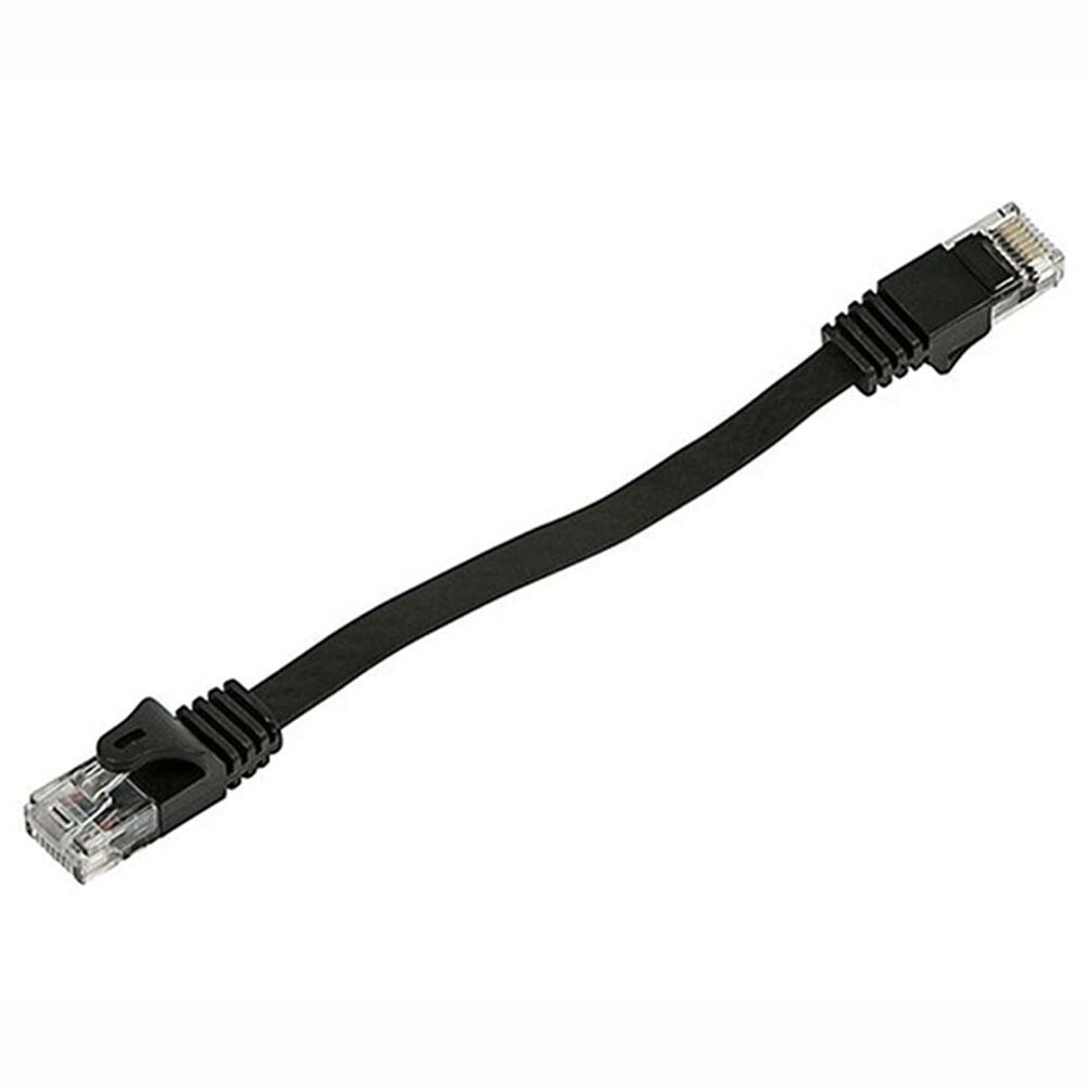 0.5-75FT Cat6 RJ45 Network LAN Ethernet FLAT UTP Patch Cable 550MHz 30AWG Black