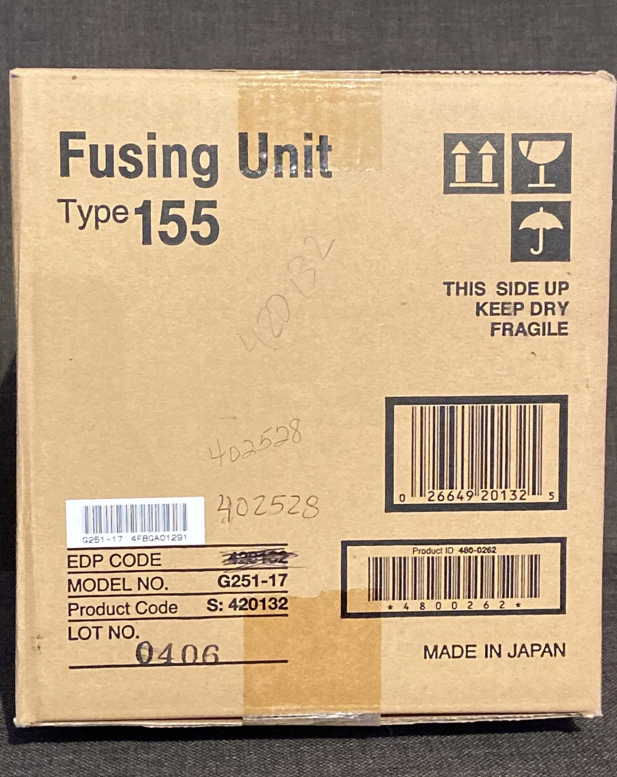 Genuine Ricoh 420132 402528 Type 155 Fusing Unit New