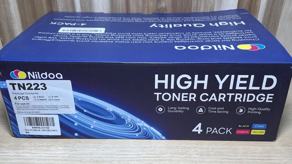 Nildoa High Yield Replacement Toner Cartridge For Brother TN223 4 Pack