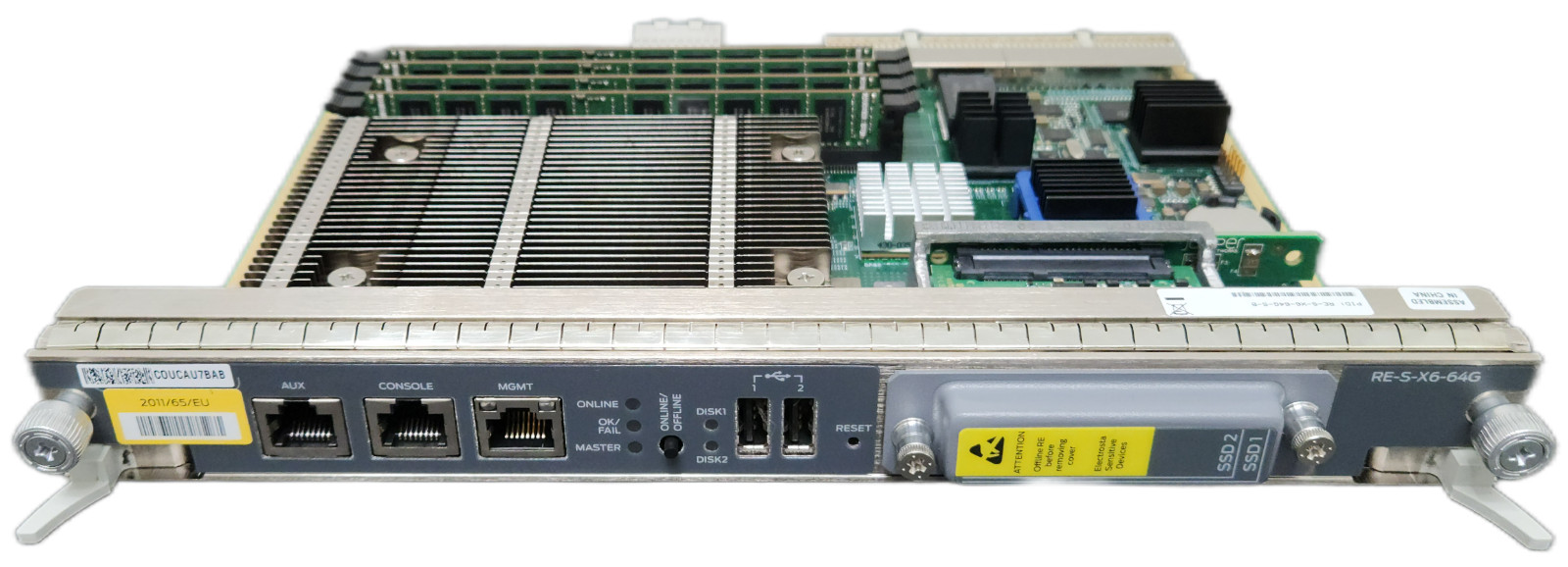 Juniper RE-S-X6-64G-S MX960 Routing Engine 6-Core 2.0GHz 64GB 2x50GB SSD
