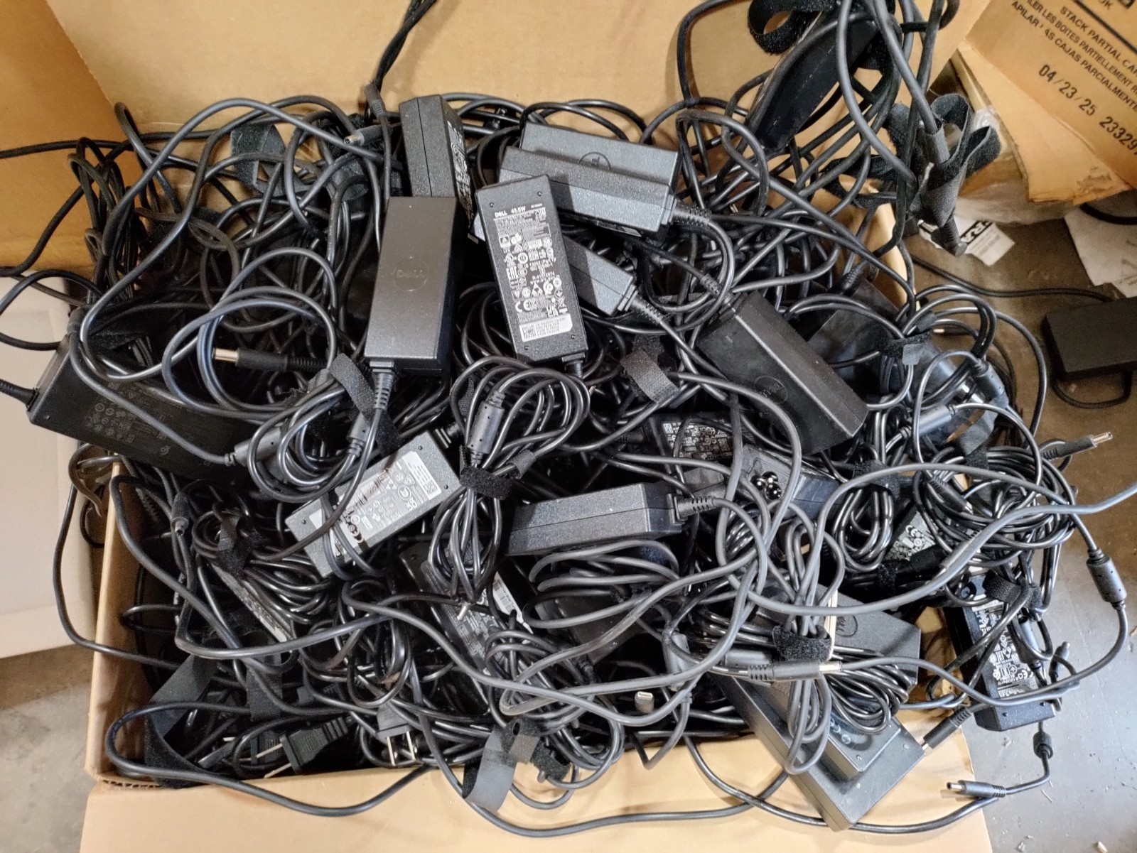 Dell 45W Small Pin Genuine AC Adapter Charger Lot of 50x With Cables $390