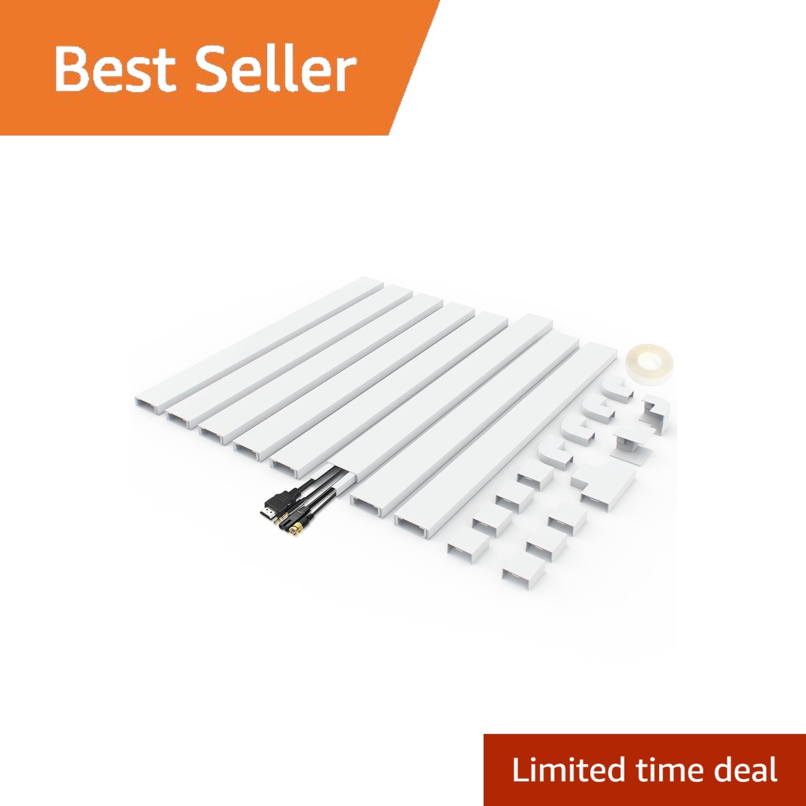 Bestong 125" Paintable Cable Raceway White