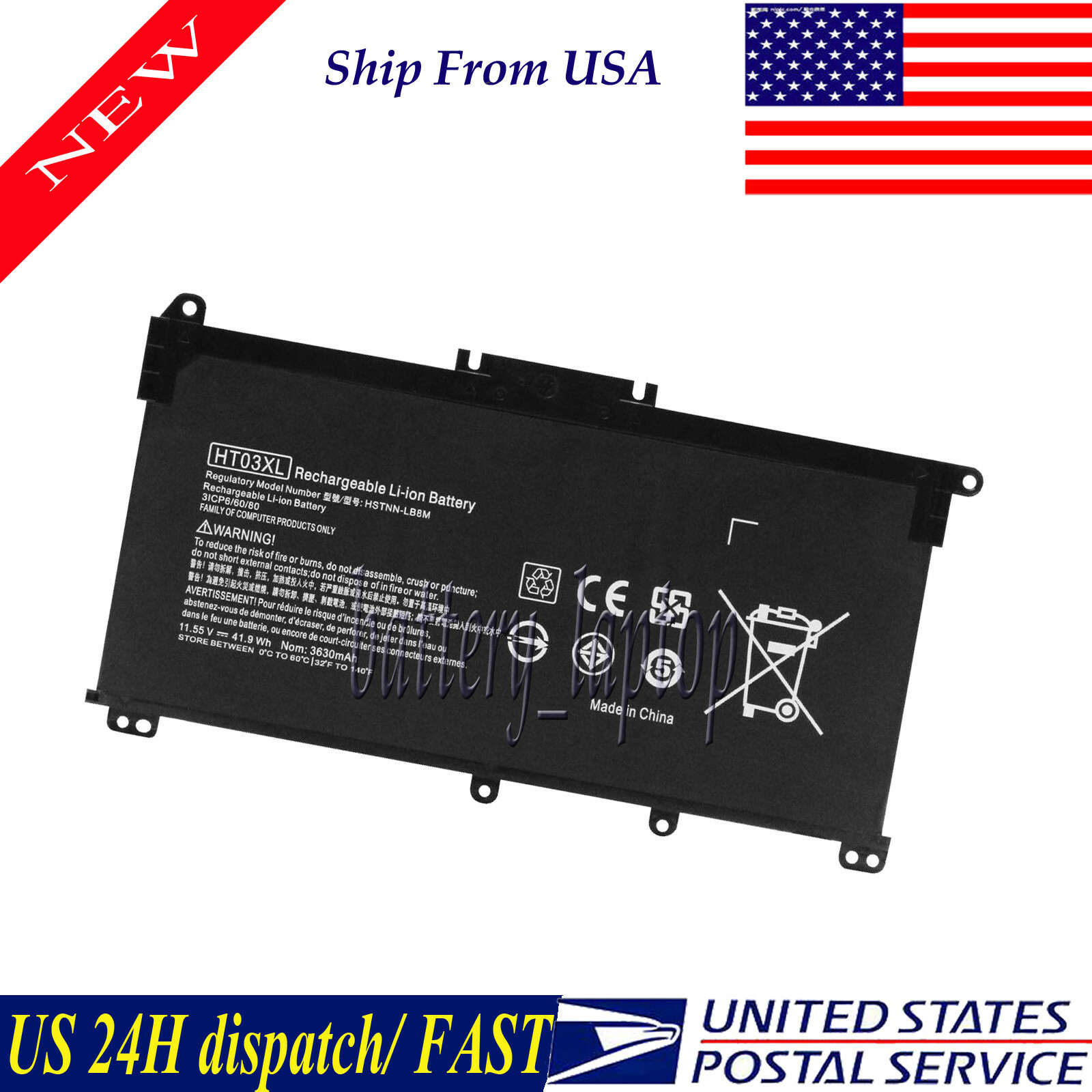 L11119-856 41.7Wh 11.55V Battery Compatible with Hp 14M-DH1003DX 14M-DH0001DX