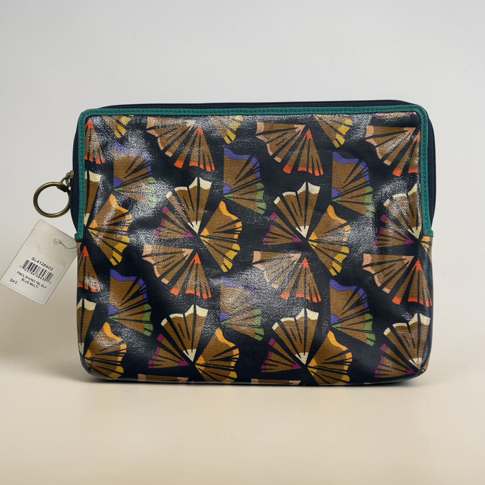 FOSSIL Color Pencil Sharper Coated Canvas Tech Tablet Zip Pouch