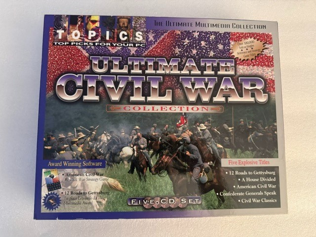 Ultimate Civil War Library 5 CD ROM Collection Edition Topics PC Software New