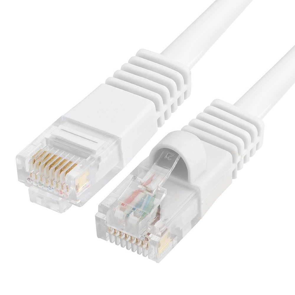 25FT Cat5e Ethernet Cable UTP LAN Network Patch Cord RJ45 Cat 5e Cable - White