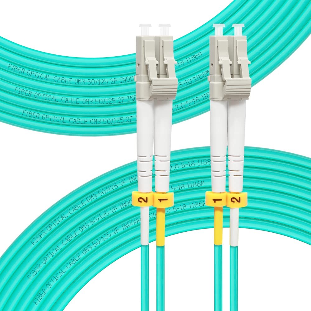 LC to LC Fiber Patch Cable OM3 30M/98ft 10Gb Multimode - Ideal for 10G Ethernet