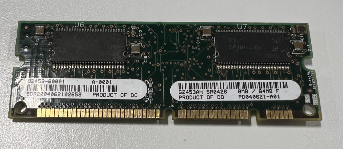 HP Q2453-60001 8MB Flash DIMM LaserJet 4100
