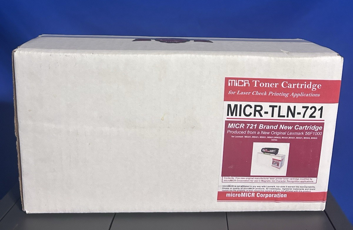 MicroMicr TLN721 Brand New  Toner Cartridge For Use In Lexmark