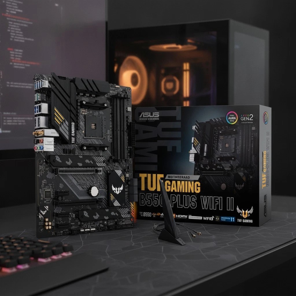 High-Performance TUF Gaming B550-PLUS WiFi II ATX Motherboard - PCIe 4.0, HDMI