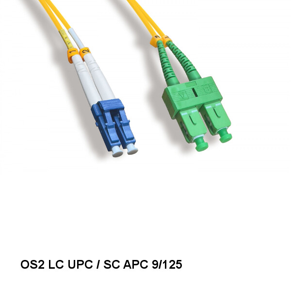 LOT 10pcs 1M LC UPC/ SC APC OS2 9 /125 Duplex Single-Mode Fiber Optic Cable