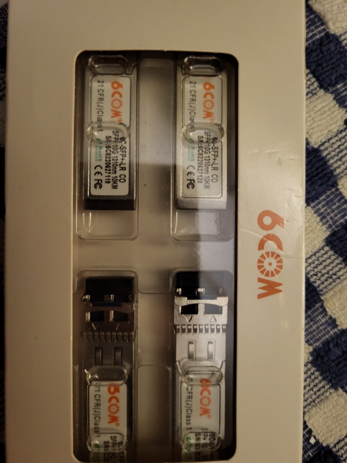 6COM 6C-SFP+-LR SFP+ 10G 1310nm 10KM for Cisco (4 Pack) New