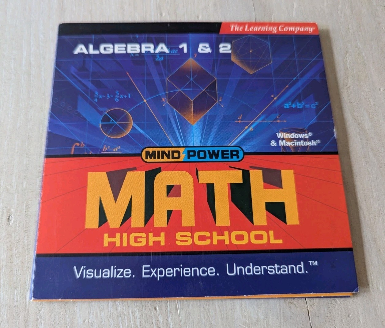 Mind Power Math High School Algebra 1 & 2 CD-ROM Complete with Box