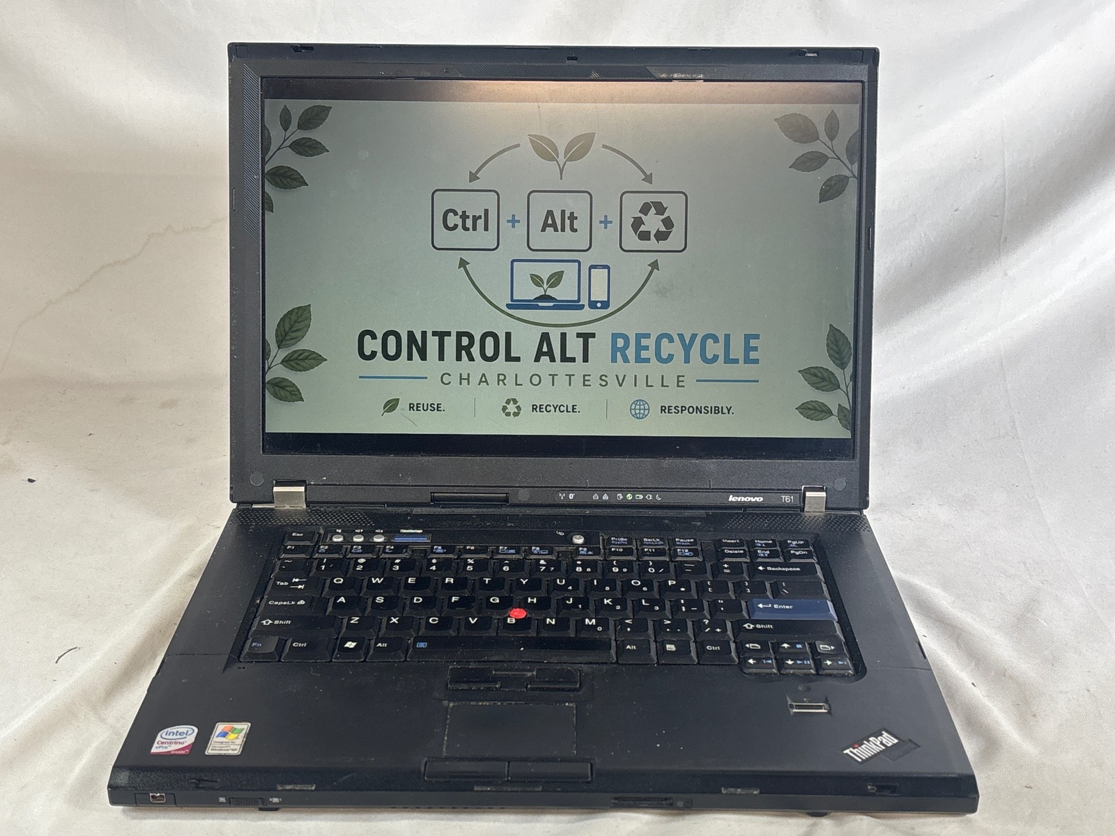 Lenovo ThinkPad T61 Win XP Core 2 Duo T8100 2.1GHz 3GB 500GB HDD 15.4"